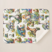 Illustratie Dinosaur Sherpa Deken (Voorkant (horizontaal))