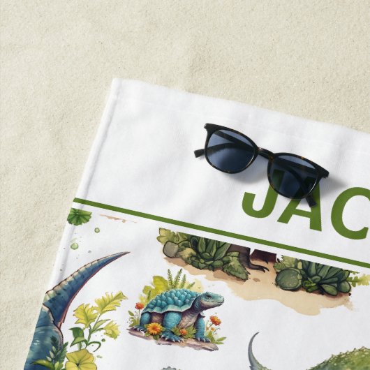 Illustratie Dinosaur Strandlaken (In situ)