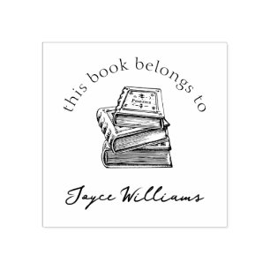  illustratie Dit boek behoort tot de aangepaste ve Rubberstempel