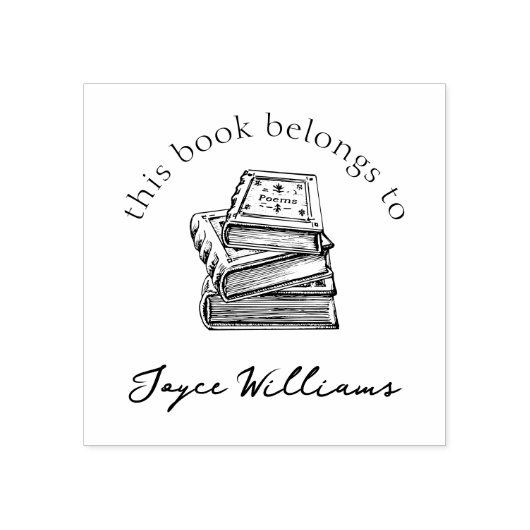  illustratie Dit boek behoort tot de aangepaste ve Rubberstempel (Afrduk)