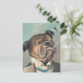 Illustratie Dog en Wasp  Briefkaart (Staand voorkant)