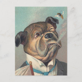 Illustratie Dog en Wasp  Briefkaart