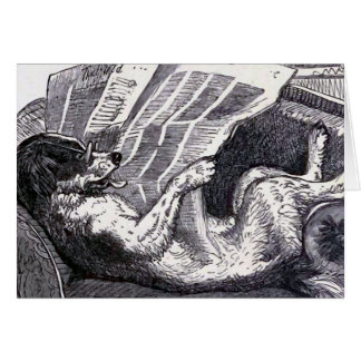  illustratie "Dog Reading Newspaper"