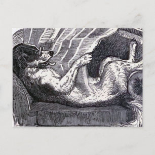  illustratie "Dog Reading Newspaper" Briefkaart