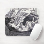  illustratie "Dog Reading Newspaper" Muismat (Met muis)