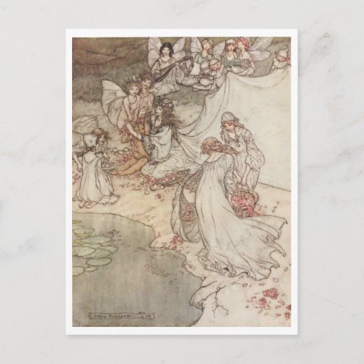  illustratie door Arthur Rackham Fairies Briefkaart (Voorkant)