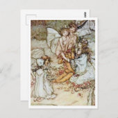 illustratie door Arthur Rackham Fairies Briefkaart (Voorkant / Achterkant)