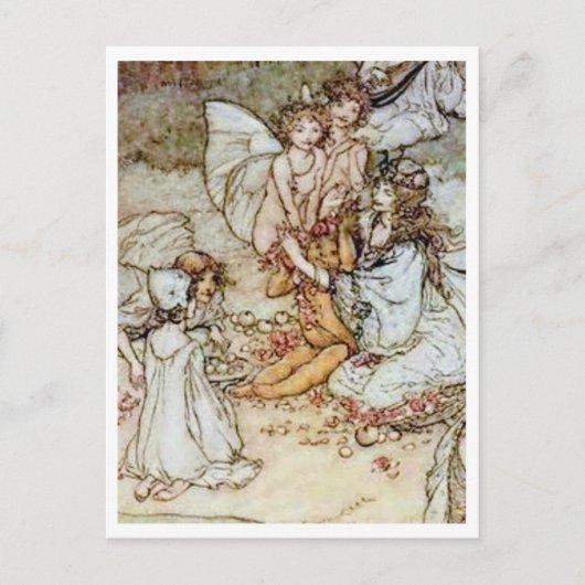  illustratie door Arthur Rackham Fairies Briefkaart (Voorkant)