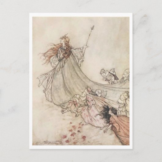  illustratie door Arthur Rackham Titania Briefkaart (Voorkant)