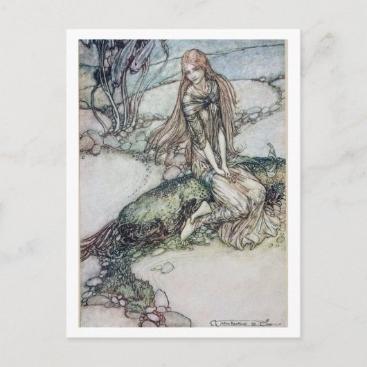 illustratie door Arthur Rackham Undine Briefkaart (Voorkant)