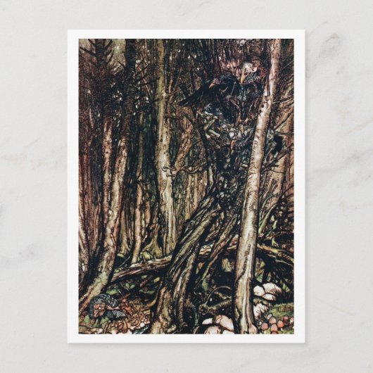  illustratie door Arthur Rackham Undine Briefkaart (Voorkant)