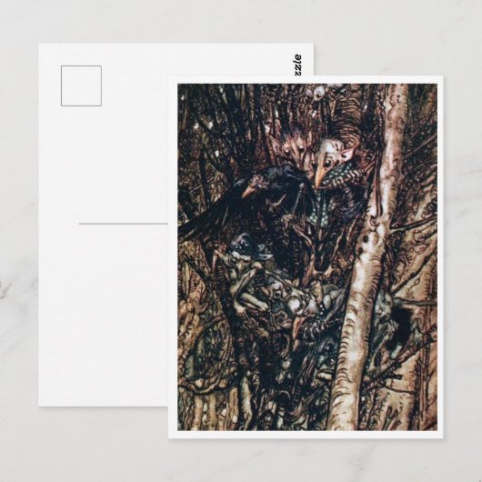  illustratie door Arthur Rackham Undine Briefkaart (Voorkant / Achterkant)