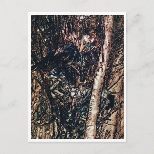  illustratie door Arthur Rackham Undine Briefkaart (Voorkant)