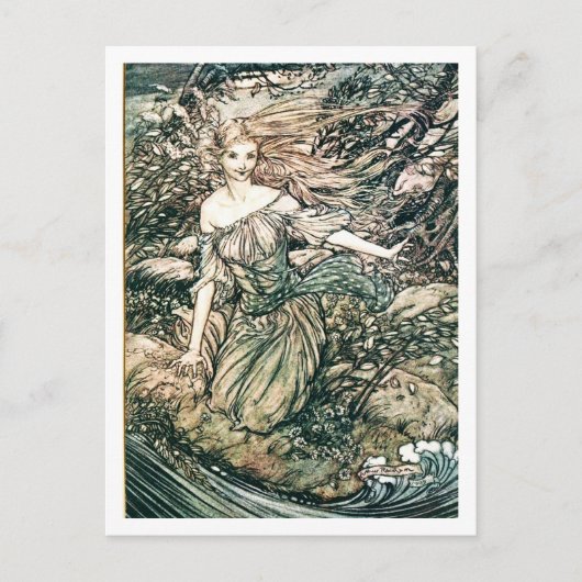  illustratie door Arthur Rackham Undine Briefkaart (Voorkant)
