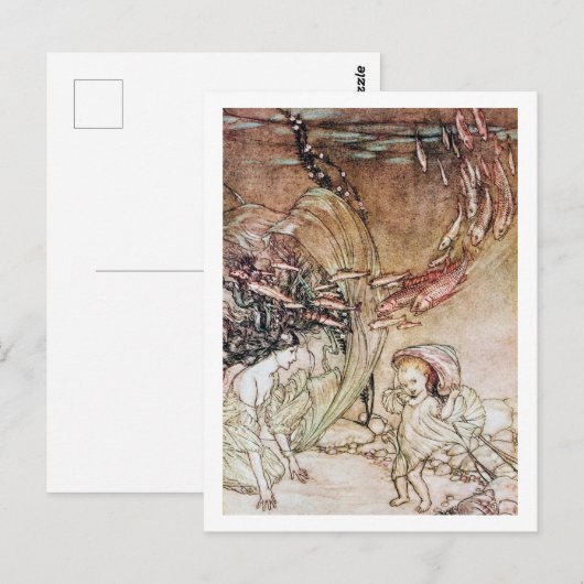  illustratie door Arthur Rackham Undine Briefkaart (Voorkant / Achterkant)