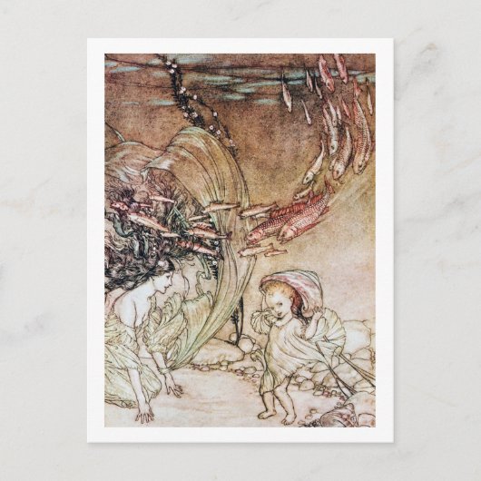 illustratie door Arthur Rackham Undine Briefkaart (Voorkant)