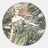  illustratie door Arthur Rackham Undine Ronde Sticker (Voorkant)