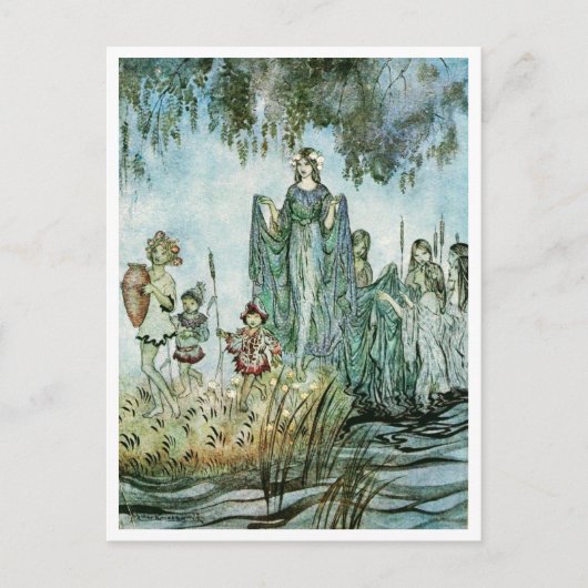  illustratie door Arthur Rackham Water Nymph Briefkaart (Voorkant)