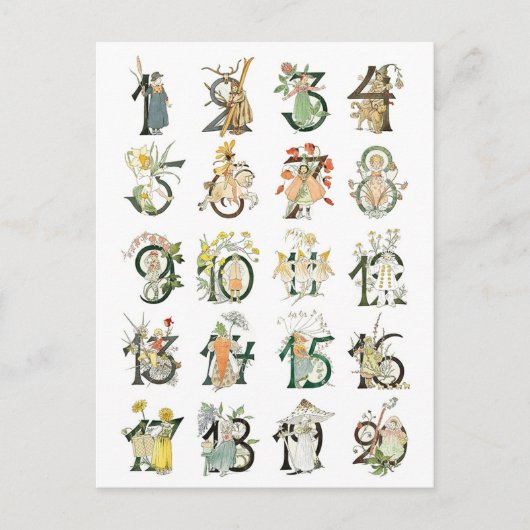  illustratie door Ottilia Adelborg Briefkaart (Voorkant)