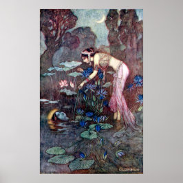 illustratie door Warwick Goble de Lotus Poster