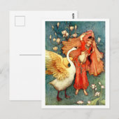  illustratie door Warwick Goble Swan Maiden Briefkaart (Voorkant / Achterkant)