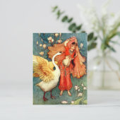  illustratie door Warwick Goble Swan Maiden Briefkaart (Staand voorkant)