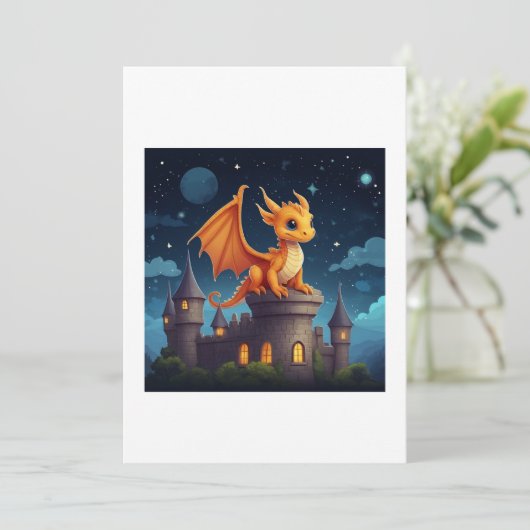 illustratie draak kaart (Staand voorkant)