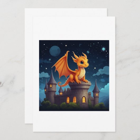 illustratie draak kaart (Voorkant / Achterkant)