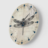 Illustratie  dragonfly grote wandklok (Hoek)