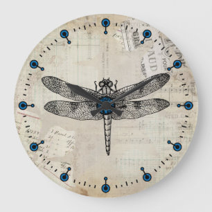 Illustratie  dragonfly grote wandklok