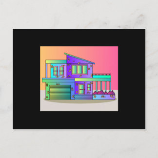 Illustratie Dream House Villa Effects Briefkaart