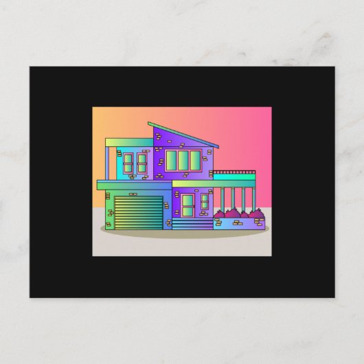 Illustratie Dream House Villa Effects Briefkaart (Voorkant)