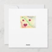 Illustratie drie hartliefdessymbool waterverf feestdagenkaart (Achterkant)