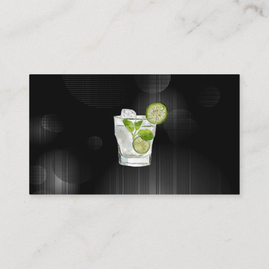 Illustratie Drink cocktail | Bar Lounge Visitekaartje (Achterkant)