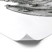 Illustratie  duikhelm poster (Hoek)