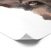 Illustratie Duitse Waterverf Shepherd: Dog's Name Poster (Hoek)