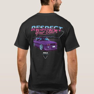 Illustratie E30 voor auto's respecteren uw oudere T-shirt