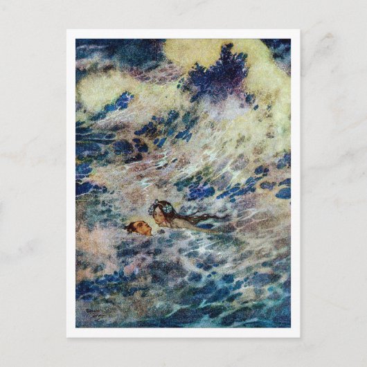 illustratie Edmund Dulac Little Mermaid Briefkaart (Voorkant)