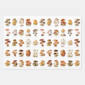 illustratie eetbare niet-eetbare paddenstoelen inpakpapier vel (Voorkant 3)