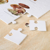 illustratie eetbare niet-eetbare paddenstoelen legpuzzel (Zijkant)