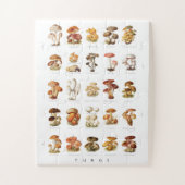 illustratie eetbare niet-eetbare paddenstoelen legpuzzel (Verticaal)