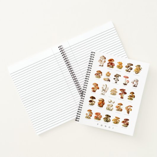 illustratie eetbare niet-eetbare paddenstoelen notitieboek (Binnen)