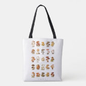  illustratie eetbare niet-eetbare paddenstoelen tote bag (Achterkant)