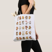  illustratie eetbare niet-eetbare paddenstoelen tote bag (Dichtbij)