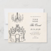 Illustratie Eettafel elegant Kaart (Voorkant)