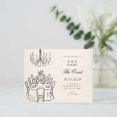 Illustratie Eettafel elegant Kaart (Staand voorkant)