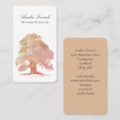 Illustratie eikenboom in het Visitekaartje van Cre (Voorkant / Achterkant)