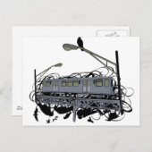 Illustratie: El Train & Crows Briefkaart (Voorkant / Achterkant)