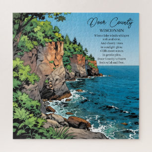 Illustratie en gedicht van Door County, Wisconsin Legpuzzel