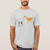 Illustratie en kalligrafie van Shiba Inu T-shirt (Voorkant)